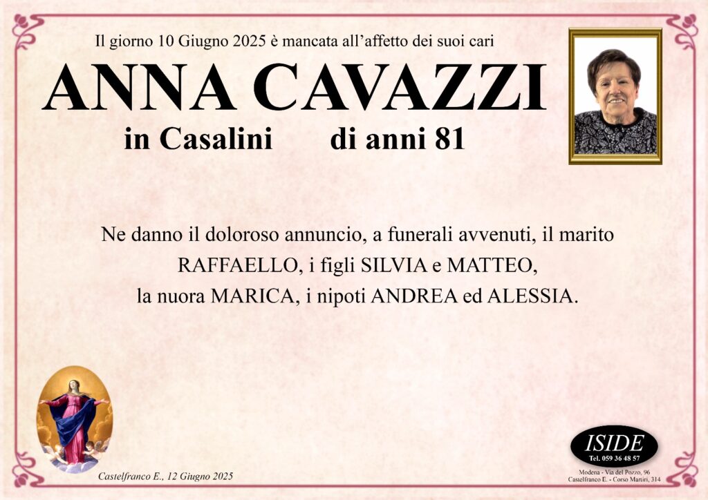 Anna Cavazzi in Casalini