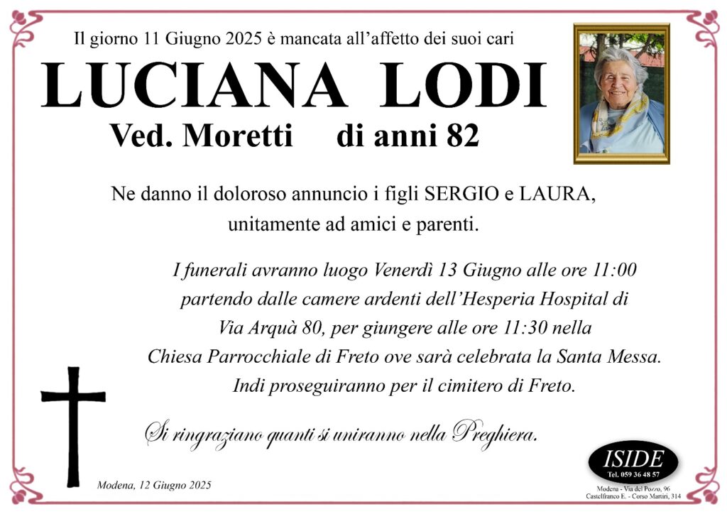 Luciana Lodi ved. Moretti