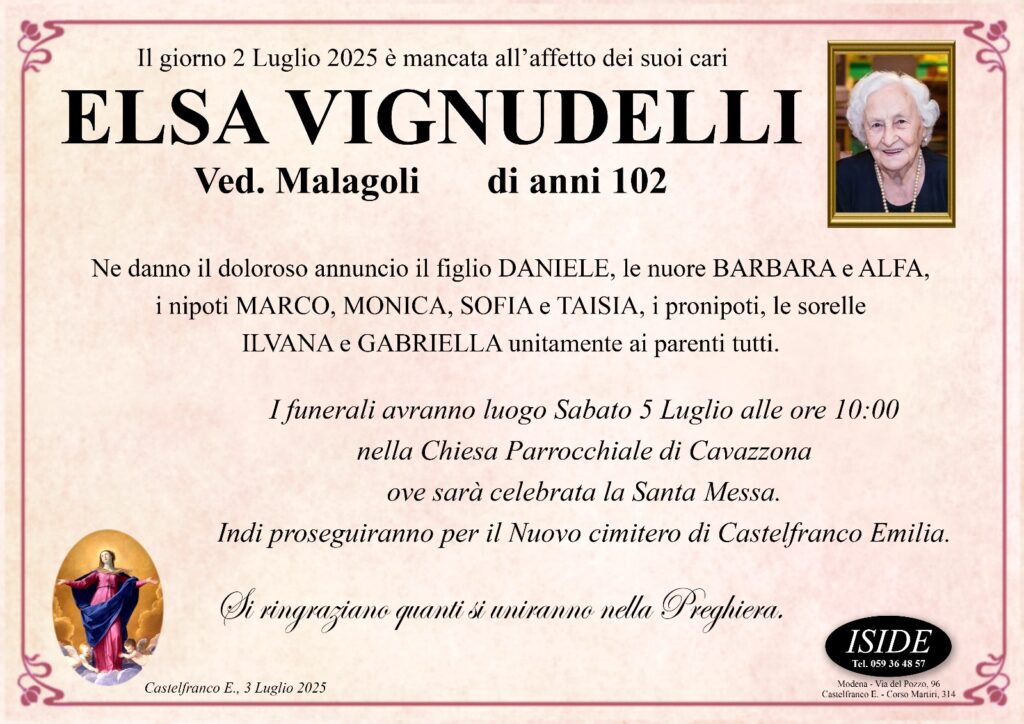 Elsa Vignudelli ved. Malagoli