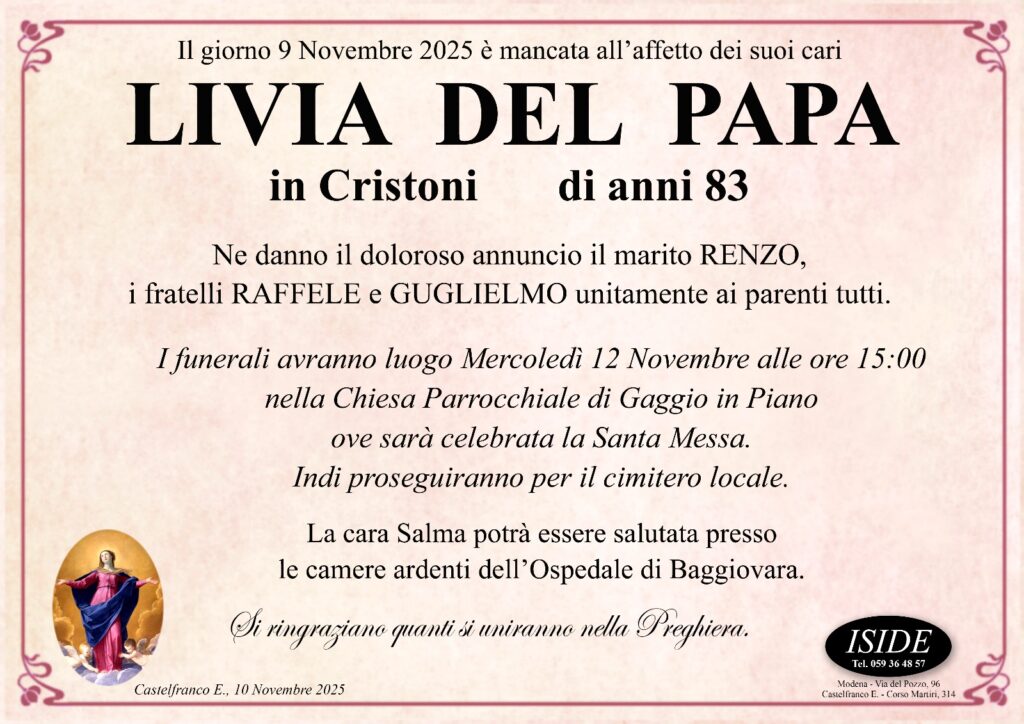 Livia Del Papa in Cristoni