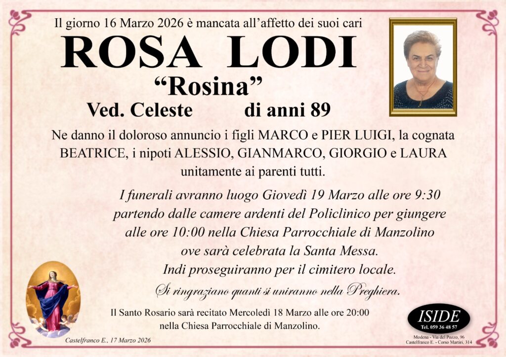 Rosa Lodi "Rosina" ved. Celeste