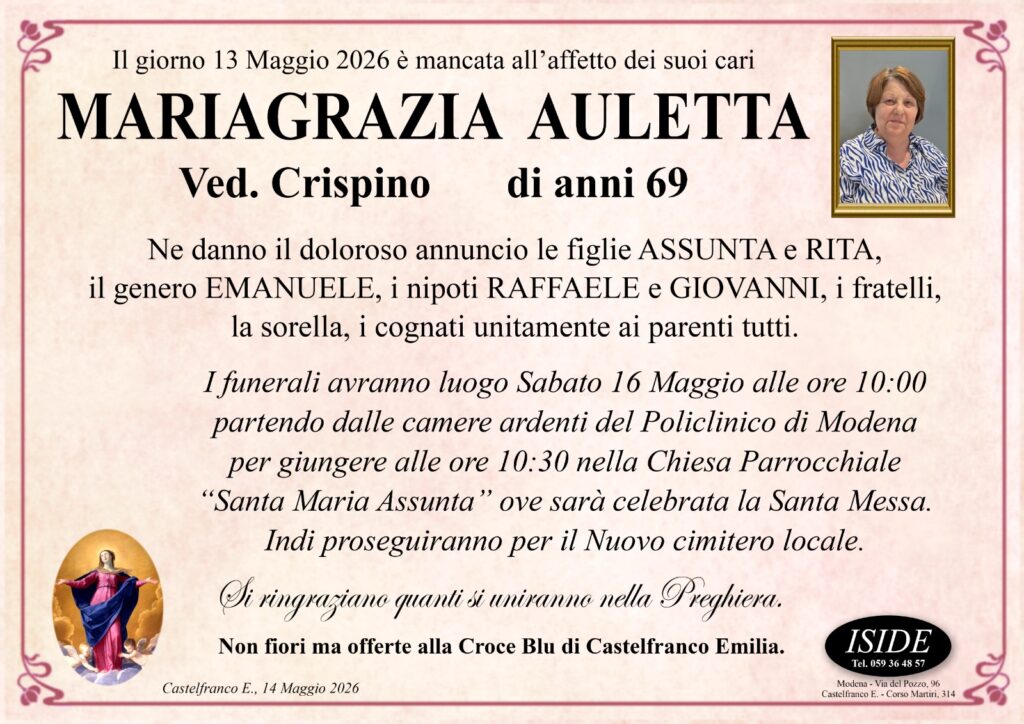 Mariagrazia Auletta ved. Crispino