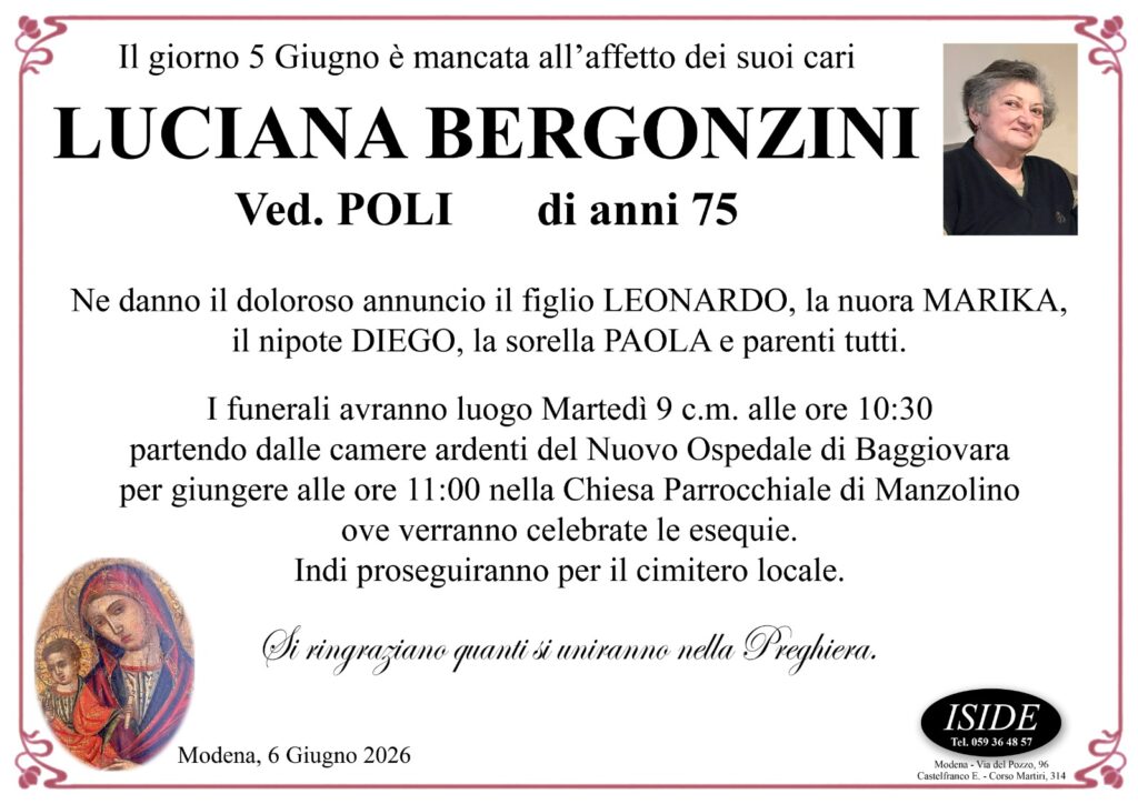 Luciana Bergonzini ved. Poli