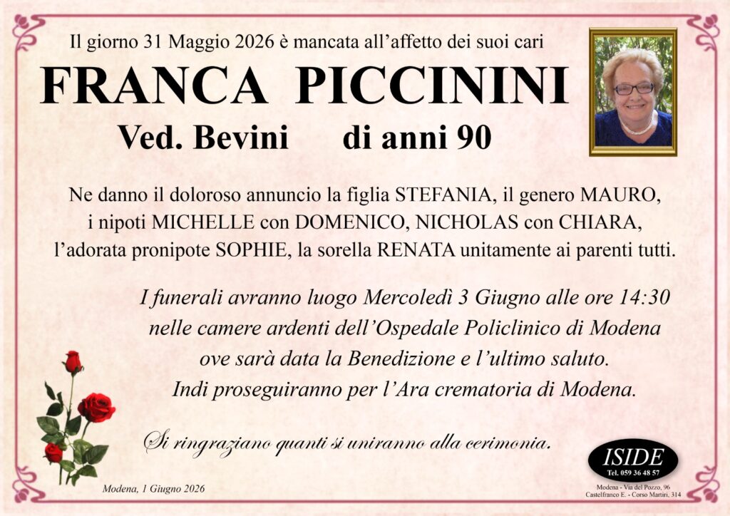 Franca Piccinini ved. Bevini