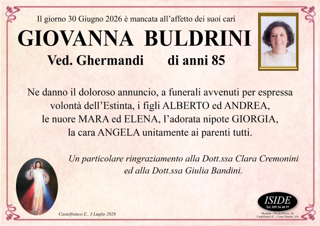 Giovanna Buldrini ved. Ghermandi