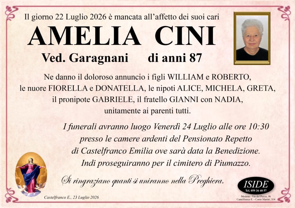 Amelia Cini ved. Garagnani