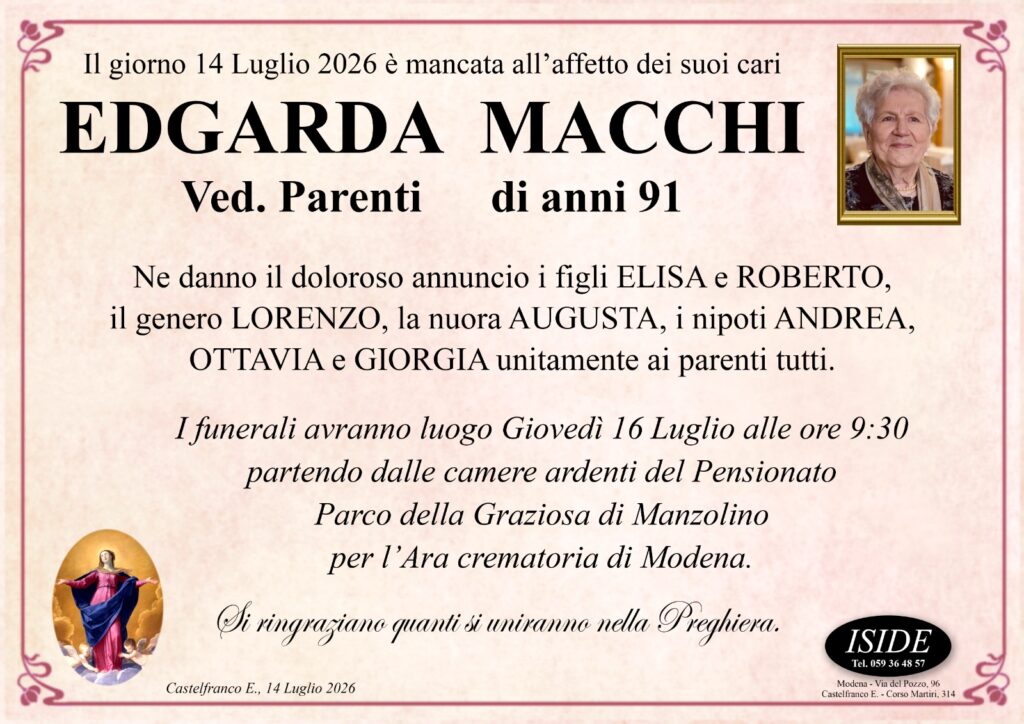 Edgarda Macchi ved. Parenti